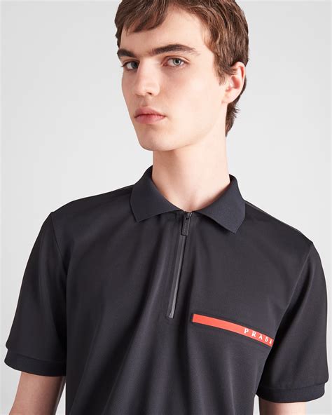 prada pique polo shirt|Prada.